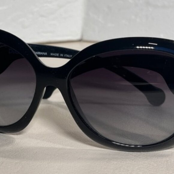 NEW DOLCE & GABBANA D&G 8063 501/8G GLOSSY BLACK 60-15-135 SUNGLASSES 3N W/ CASE - Picture 13 of 15